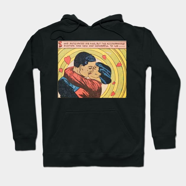 Comic book art black couple kissing Hoodie by Comic Dzyns